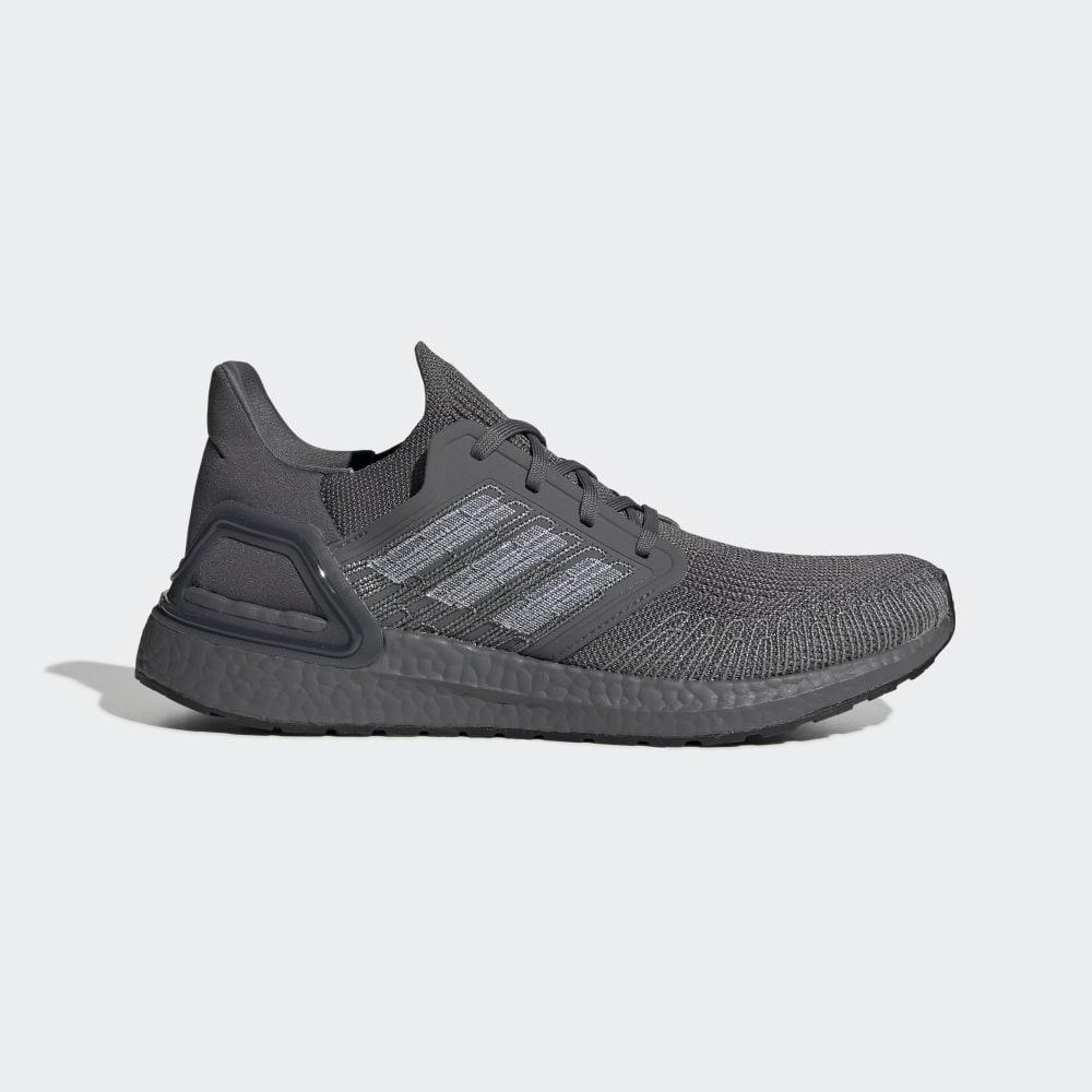 Adidas Men's Ultraboost 20 Running Shoes Grey/White Ireland EG0701